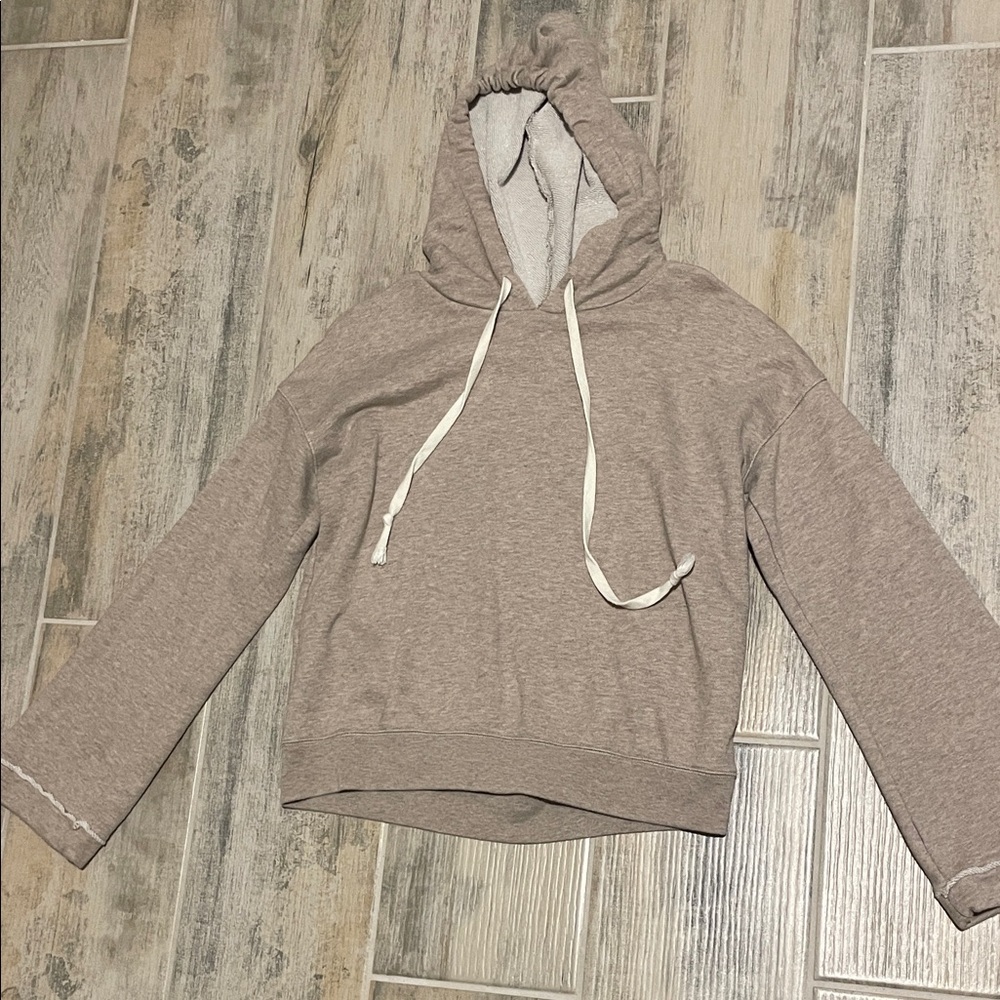 American Eagle Outfitters Taupe Hoodie Sweater